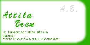 attila brem business card